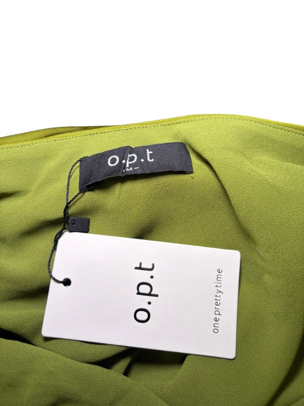 O.P.T Marice Strapless Satin Maxi Gown Clover Green Medium NWT - Picture 6 of 8